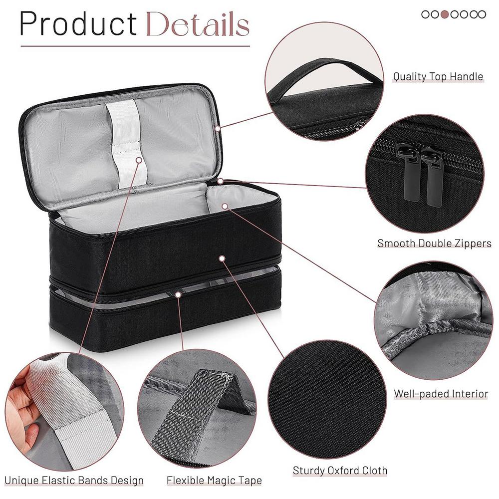 Shark FlexStyle Double-Layer Storage & Travel Case – Hair Tool Organizer with Water-Resistant Design